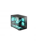 Mars Gaming MC-FUSIONM Minitorre Ultracompacta - Soporte MicroATX/Mini-ITX - Cristal Templado Curvo Continuo - Capacidad hasta 1