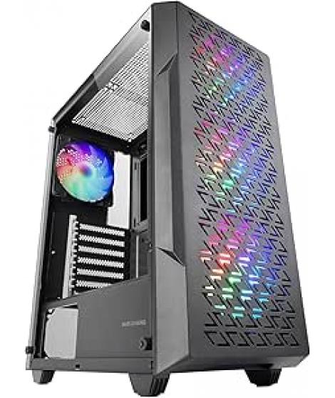 Mars Gaming MC-GEO Caja Torre ATX - 4 Ventiladores de 120mm FRGB - Rejilla Frontal Metalica - Doble Camara - 7 Ranuras de Expans
