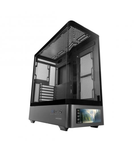 Mars Gaming MC-LCDPRO Caja Torre ATX - Pantalla IPS de 7.2” Personalizable - Cristal Templado Frontal y Lateral - Doble Camara -