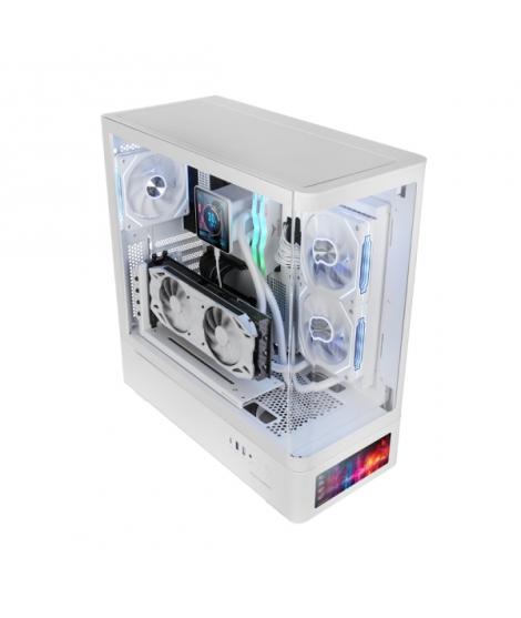 Mars Gaming MC-LCDPRO Caja Torre ATX - Pantalla IPS de 7.2” Personalizable - Cristal Templado Frontal y Lateral - Doble Camara -