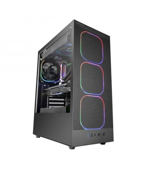 Mars Gaming MC-NEBULA Caja Torre ATX - Cristal Templado Lateral - 4 Ventiladores ARGB de 120mm - Malla Metalica Frontal - 443x35