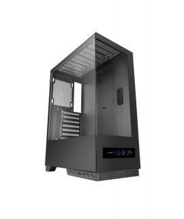 Mars Gaming MC-PULSAR Caja Torre ATX - Doble Cristal Templado - Pantalla LCD - Gestion de Cables - 453x350x196mm - Color Negro