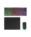 Mars Gaming MCPWTKL Combo Pack Gaming 3en1 - Teclado Hibrido H-Mech Formato TKL - Disposicion QWERTY ES - Raton 3200dpi - Switch