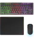 Mars Gaming MCPWTKL Combo Pack Gaming 3en1 - Teclado Hibrido H-Mech Formato TKL - Disposicion Italiana QWERTY IT - Raton 3200dpi