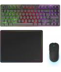 Mars Gaming MCPWTKL Combo Pack Gaming 3en1 - Teclado Hibrido H-Mech Formato TKL - Disposicion Portuguesa QWERTY PT - Raton 3200d