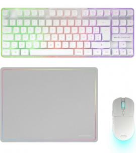 Mars Gaming MCPWTKL Combo Pack Gaming 3en1 - Teclado Hibrido H-Mech Formato TKL - Disposicion Francesa AZERTY FR - Raton 3200dpi