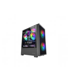Mars Gaming MC-VORTEX Minitorre Ultracompacta - 3 Ventiladores de 120mm FRGB - Soporte MicroATX/Mini-ITX - Doble Camara - 7 Ranu