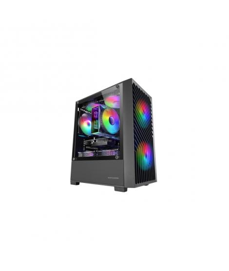 Mars Gaming MC-VORTEX Minitorre Ultracompacta - 3 Ventiladores de 120mm FRGB - Soporte MicroATX/Mini-ITX - Doble Camara - 7 Ranu
