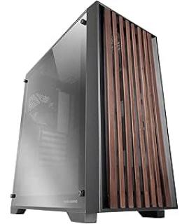 Mars Gaming MC-WOODC Caja Torre ATX - Ventilador FDB de 120mm - Panel de Cristal Cromado - Soporta Refrigeracion Liquida hasta 3