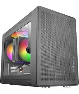 Mars Gaming MC-XPS Minitorre Ultracompacta - Ventilador de 120mm FRGB Trasero - Soporte MicroATX/Mini-ITX - Rejilla de Refrigera