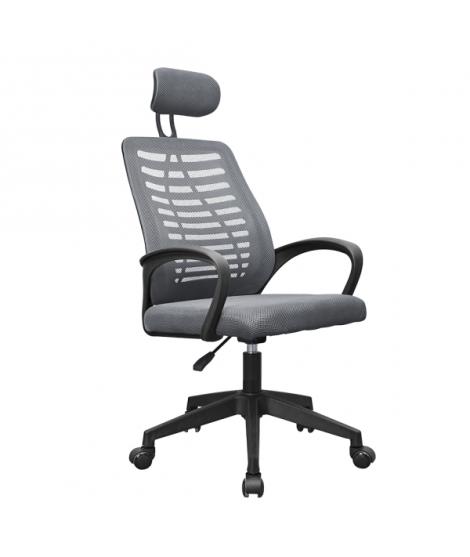 Mars Gaming MGC-ERGOB Silla de Oficina Ergonomica - Reposacabezas, Soporte Lumbar y Reposabrazos Ajustable - Malla Transpirable 