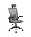 Mars Gaming MGC-ERGOPLUS Silla de Oficina Ergonomica - Reposacabezas, Soporte Lumbar y Reposabrazos Ajustable - Malla Transpirab