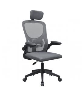 Mars Gaming MGC-ERGOPLUS Silla de Oficina Ergonomica - Reposacabezas, Soporte Lumbar y Reposabrazos Ajustable - Malla Transpirab