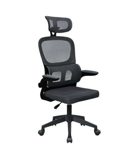 Mars Gaming MGC-ERGOPRO Silla de Oficina Ergonomica - Reposacabezas, Soporte Lumbar y Reposabrazos Ajustable - Malla Transpirabl