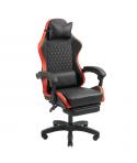 Mars Gaming MGC-X Silla Gaming Ergonomica - Reposapies Extensible - Cojines Lumbar y Cervical - 660x540x1250mm - Acabado en Cuer