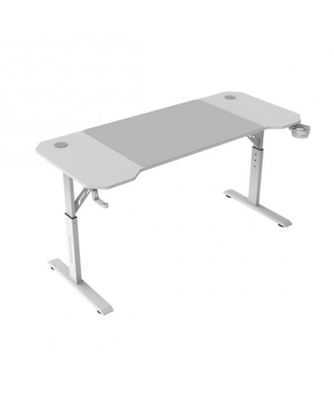 Mars Gaming MGD-ERGO140 Mesa Gaming - Altura Ajustable con 3 Posiciones - Soportes Auriculares y Bebidas - Alfombrilla XXL - Est