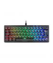 Mars Gaming MKMINIPRO Teclado Compacto Hibrido H-Mech - Switch SKN Marron - Disposicion Francesa AZERTY FR - Iluminacion RGB Chr