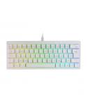 Mars Gaming MKMINIPRO Teclado Compacto Hibrido H-Mech - Switch SKN Azul - Disposicion Internacional QWERTY US - Iluminacion RGB 