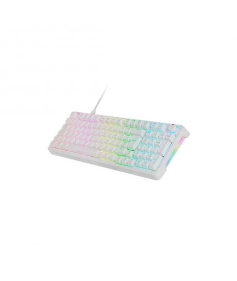 Mars Gaming MKPRO Teclado Completo Hibrido H-Mech - Switch SKN Amarillo - Disposicion Portuguesa QWERTY PT - Iluminacion RGB Chr