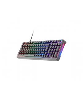 Mars Gaming MKPRO Teclado Completo Hibrido H-Mech - Switch SKN Amarillo - Disposicion Portuguesa QWERTY PT - Iluminacion RGB Chr