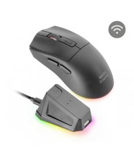 Mars Gaming MM-T3 Raton Inalambrico Ultraligero - 14400dpi - Bluetooth 5.0 - Rf 2.4Ghz - Switches HUANO - Base con Luces RGB - 7