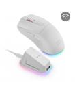 Mars Gaming MM-T3 Raton Inalambrico Ultraligero - 14400dpi - Bluetooth 5.0 - Rf 2.4Ghz - Switches HUANO - Base con Luces RGB - 7
