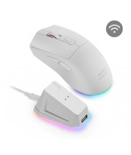 Mars Gaming MM-T3 Raton Inalambrico Ultraligero - 14400dpi - Bluetooth 5.0 - Rf 2.4Ghz - Switches HUANO - Base con Luces RGB - 7
