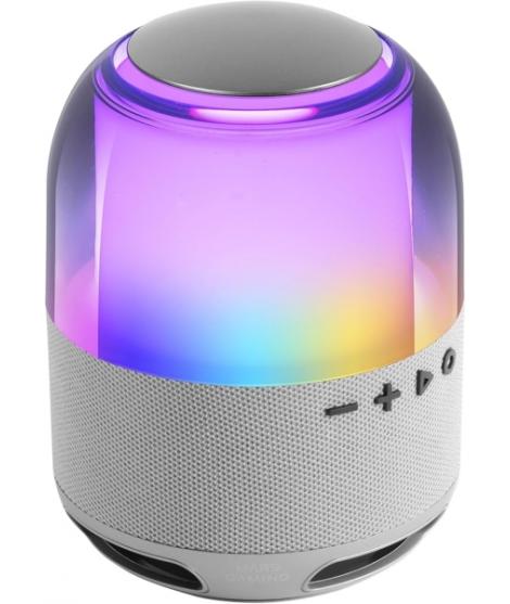 Mars Gaming MS-FLOW Altavoz Bluetooth de 15W - Luces RGB 360 Grados - Bateria de 2000mAh - Compacto - Alcance hasta 10m - Color 