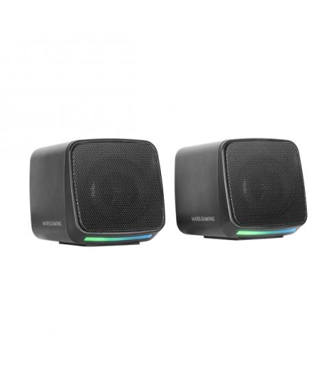 Mars Gaming MS-PRO Altavoz Compacto de 10W - Alimentacion USB - Luces RGB - Jack 3.5mm - Cable de 80cm - Color Negro