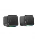 Mars Gaming MS-PRO Altavoz Compacto de 10W - Alimentacion USB - Luces RGB - Jack 3.5mm - Cable de 80cm - Color Negro