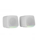 Mars Gaming MS-PRO Altavoz Compacto de 10W - Alimentacion USB - Luces RGB - Jack 3.5mm - Cable de 80cm - Color Blanco
