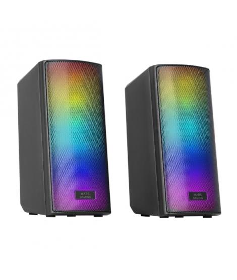 Mars Gaming MSRGB2 Altavoces Gaming de 15W - Luces RGB - Bluetooth 5.3 - Alimentacion por USB - Jack 3.5mm - Color Negro