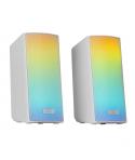 Mars Gaming MSRGB2 Altavoces Gaming de 15W - Luces RGB - Bluetooth 5.3 - Alimentacion por USB - Jack 3.5mm - Color Blanco