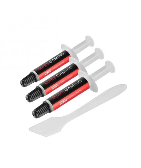 Mars Gaming MT0X3 Pack de 3 Jeringas de Pasta Termica - Soporta hasta 280ºC - Espatula Incluida - 1gr por Unidad