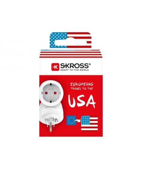 Skross Adaptador de Viaje de Europa a Estados Unidos - Color Blanco