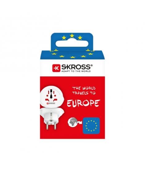Skross Adaptador de Viaje del Mundo a Europa - Color Blanco