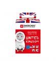 Skross Adaptador de Viaje de Europa a Reino Unido - Color Blanco