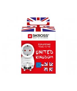 Skross Adaptador de Viaje de Europa a Reino Unido - Color Blanco