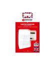 Skross Adaptador de Viaje de Europa a Reino Unido con 2 USB-A - Color Blanco