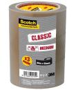 Scotch Classic Pack con 3 Precintos de Embalaje 50mm x 66m - Color Marron