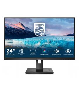 Philips S Line 242S1AE/00 Monitor 23.8" LED IPS FullHD 75Hz - Respuesta 4ms - Altavoces 4W - Regulable en Altura, Giratorio e In