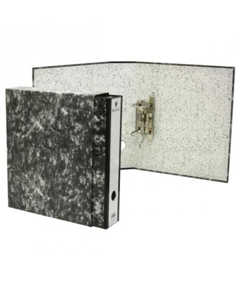 Bismark Archivador A-Z Jaspeado Folio con Funda - Lomo 75mm - Carton Forrado - Tarjetero en el Lomo - Mecanismo de Palanca - Col