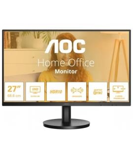 AOC U27B3A Monitor 27" LED IPS UHD 4K 60Hz HDR10 - Respuesta 4ms - HDMI, DisplayPort - Altavoces 4W - VESA 100x100mm - Color Neg