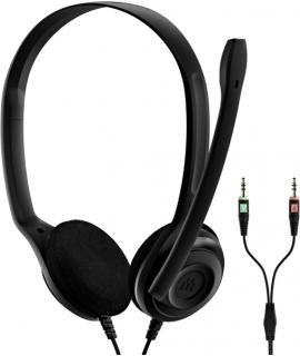 Epos PC 3 Chat Auriculares Estereo con Microfono - Jack 3.5mm - Cable de 2m - Color Negro