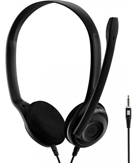 Epos PC 5 Chat Auriculares Estereo con Microfono - Jack 3.5mm - Cable de 2m - Color Negro