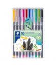 Staedtler Triplus Fineliner 334 Pack de 10 Rotuladores de Punta Fina - Trazo 0.3 mm aprox. - Tinta Base de Agua - 97% de Plastic