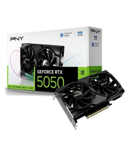 PNY GeForce RTX 5050 Tarjeta Grafica 8GB GDDR6 Dual Fan, 1X HDMI, 3X DisplayPorts