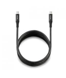 NGS Cable 2.0 USB-C Macho a USB-C Macho - Carga Ultrarapida hasta 240W - Longitud 2m - Color Negro