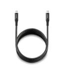 NGS Cable 2.0 USB-C Macho a USB-C Macho - Carga Ultrarapida hasta 240W - Longitud 2m - Color Negro