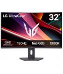 LG UltraGear Monitor 31.5" Curvo 1000R VA QHD FreeSync 180Hz - Respuesta 1ms - 16:9 - HDMI, DisplayPort - VESA 100x100mm